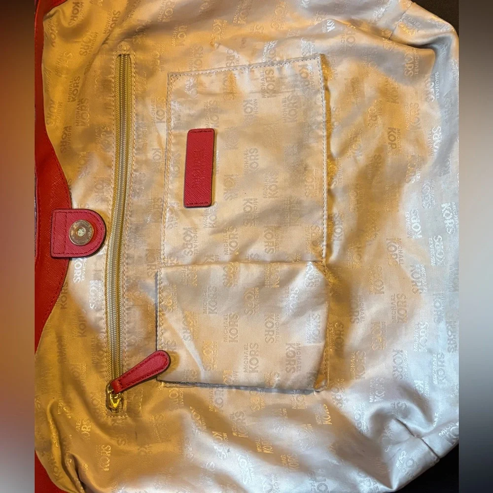 Michael Kors Red Tote Bag